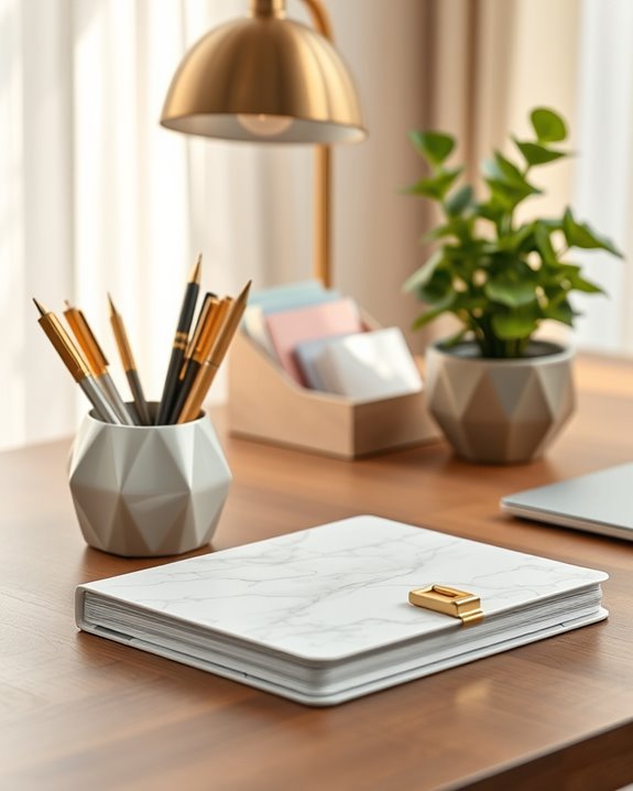 sophisticated workspace organization accessories
