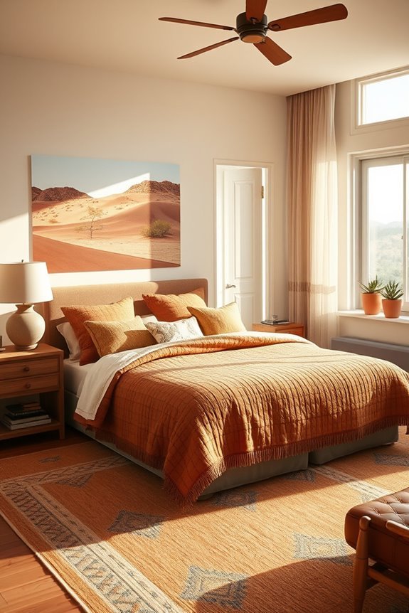 southwestern warm bedroom decor