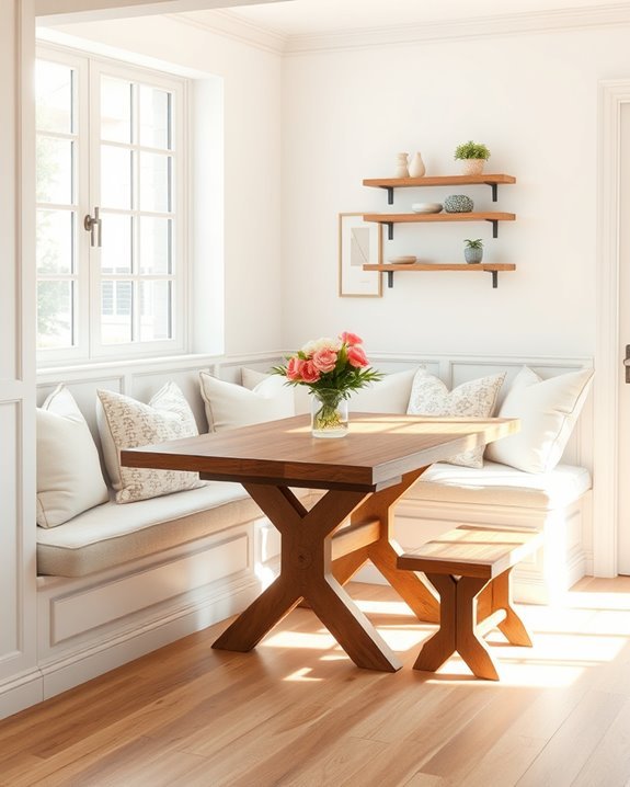 space saving built in bench