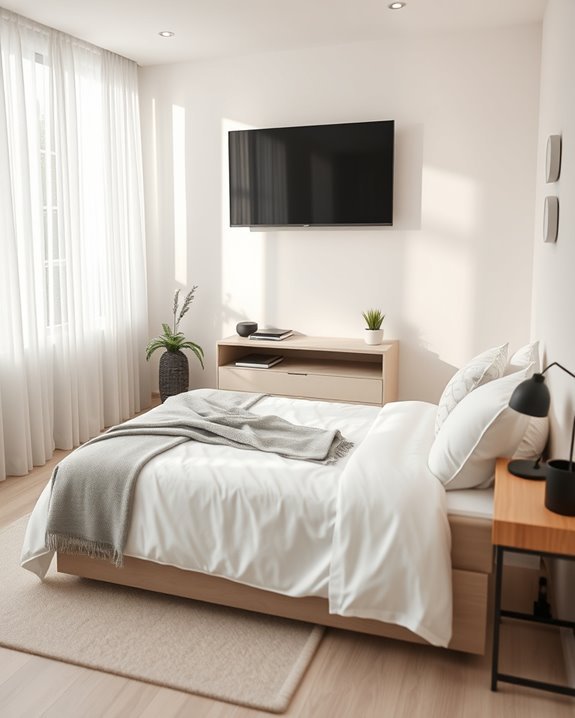 space saving wall mounted tv