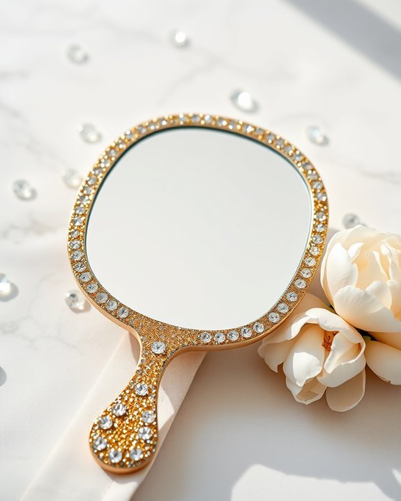 sparkly border mirror designs