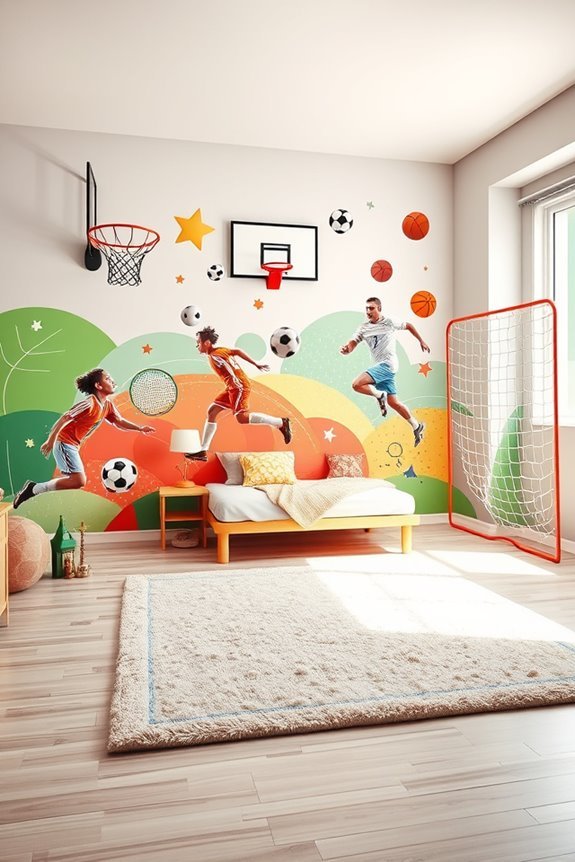 sports themed room decor ideas