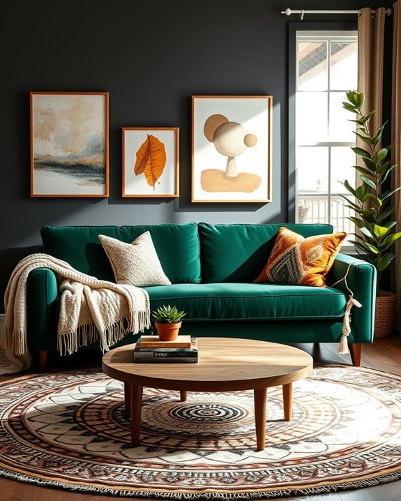 statement sofa enhances aesthetics