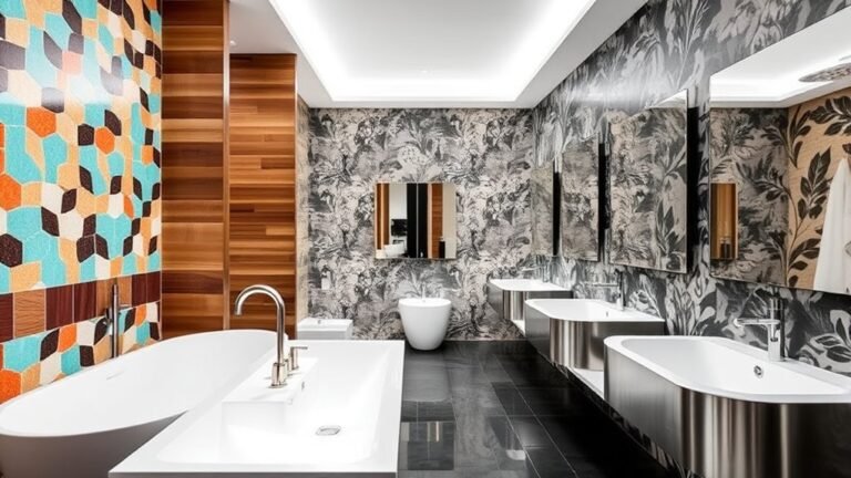 stylish bathroom accent walls