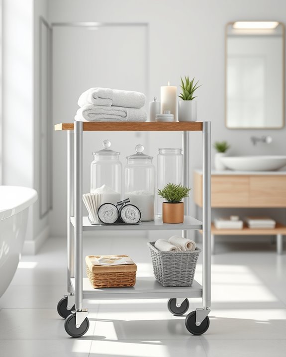 stylish bathroom organization solution
