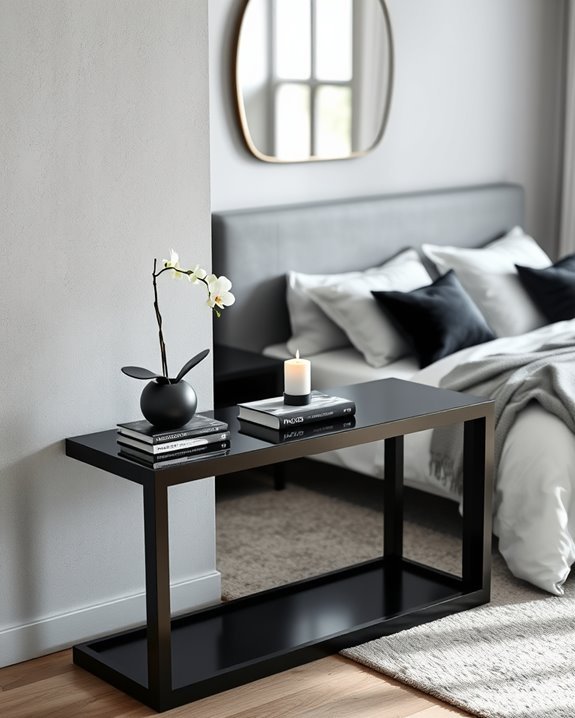 stylish black console tables