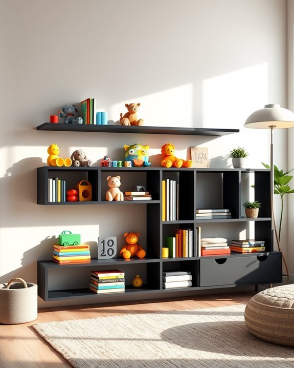 stylish black toy storage