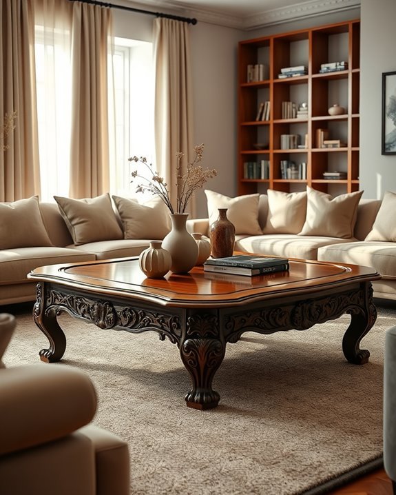 stylish brown coffee centerpiece