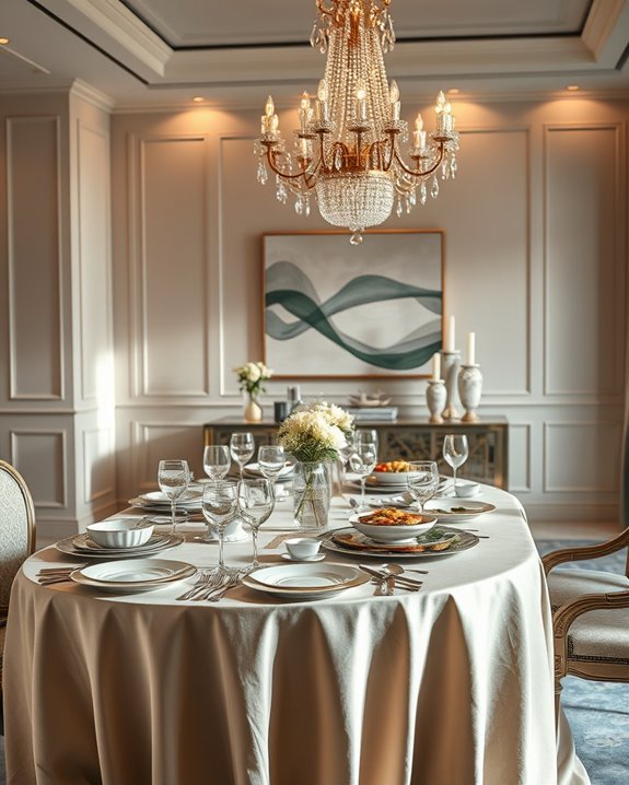 stylish buffet table setup