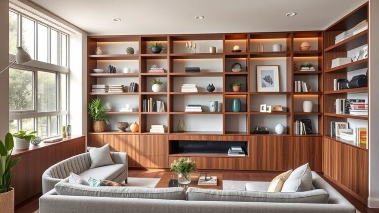 stylish built in shelf designs