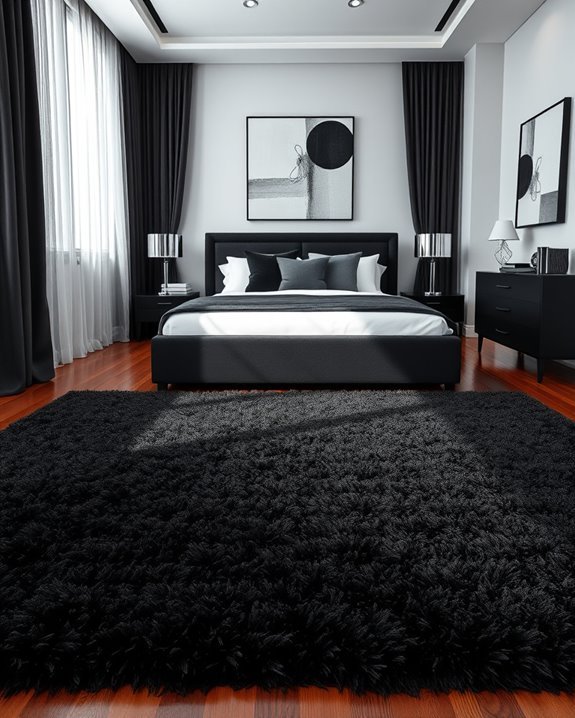stylish comfortable black rugs