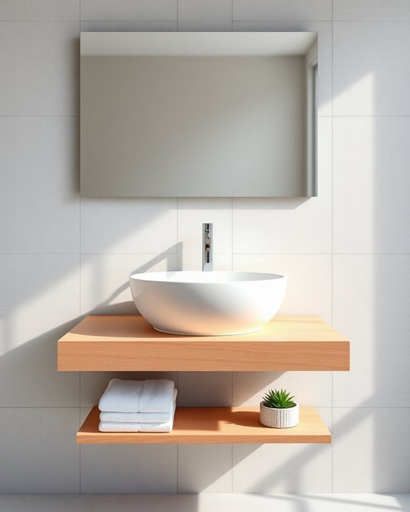 stylish contemporary floating sinks