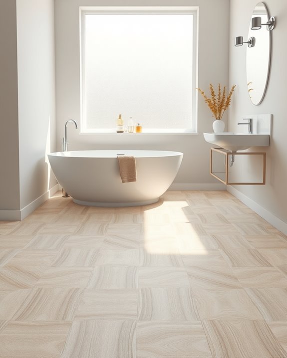 stylish durable bathroom flooring