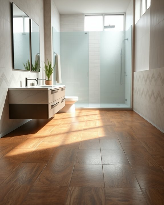 stylish durable bathroom flooring