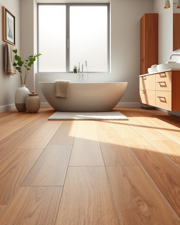 stylish durable bathroom flooring