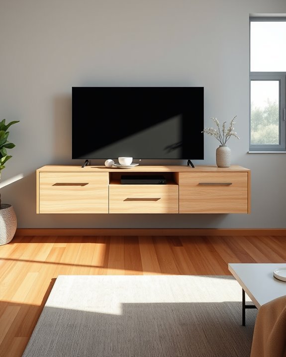 stylish floating media storage