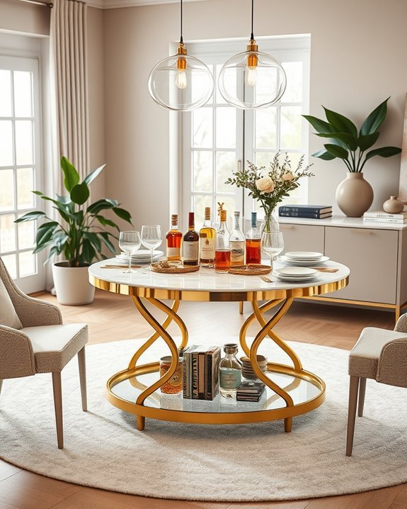 stylish functional bar cart