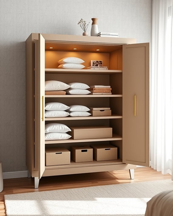 stylish functional bedroom storage