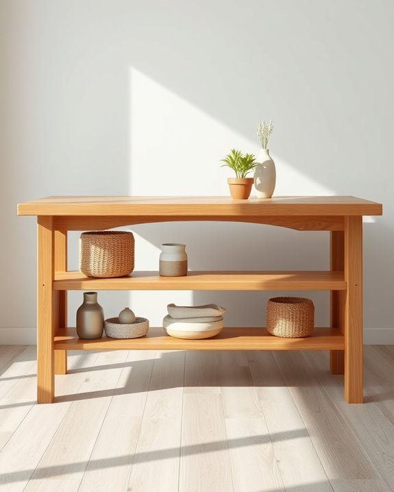 stylish functional open shelving