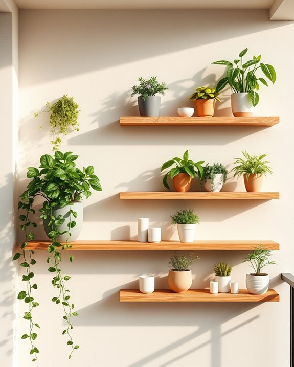 stylish functional wall shelves