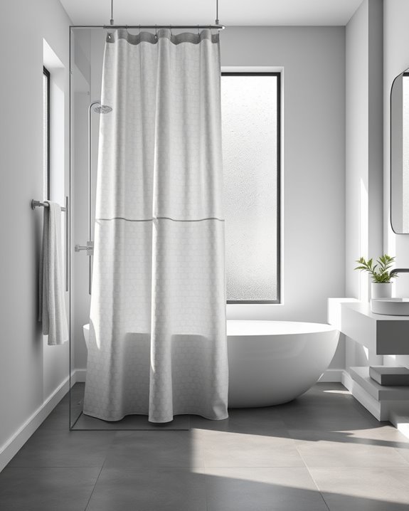 stylish grey shower curtains