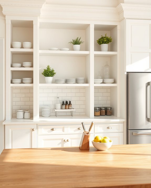 stylish kitchen shelving organization