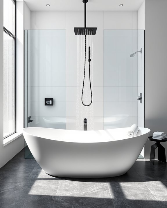 stylish luxury shower experience
