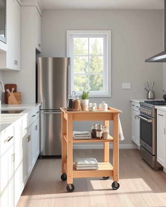 stylish mobile kitchen storage