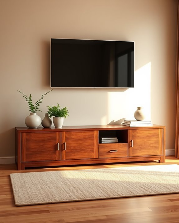 stylish multifunctional brown entertainment centers