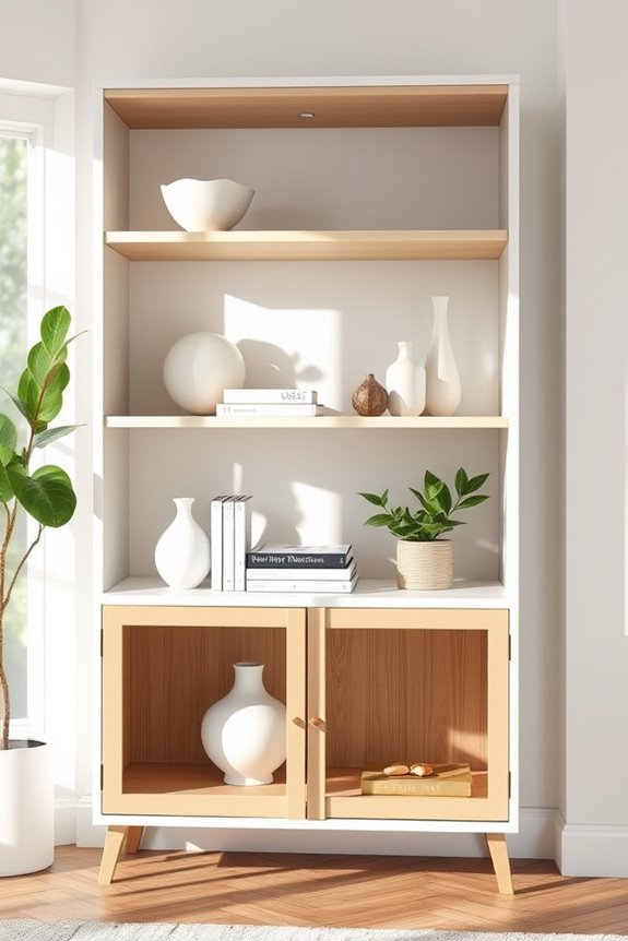 stylish open shelf design