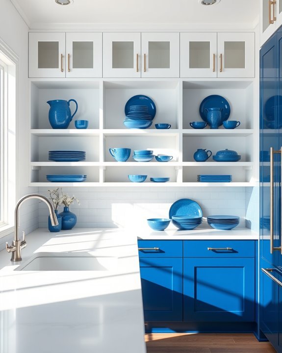stylish open shelving accents