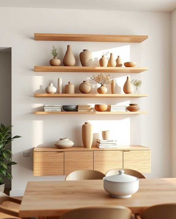 stylish open shelving decor