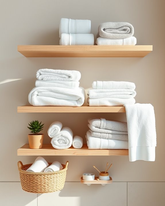 stylish open shelving organization