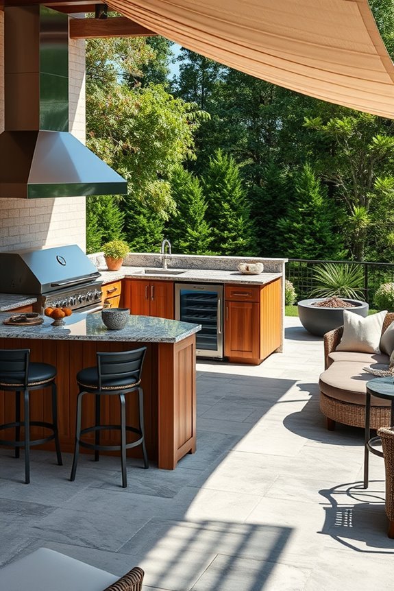 stylish outdoor culinary haven