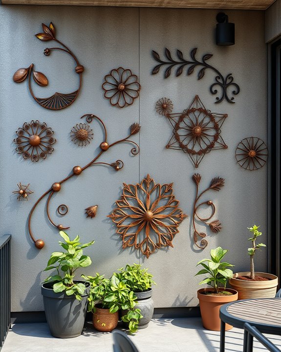 stylish outdoor metal sculptures