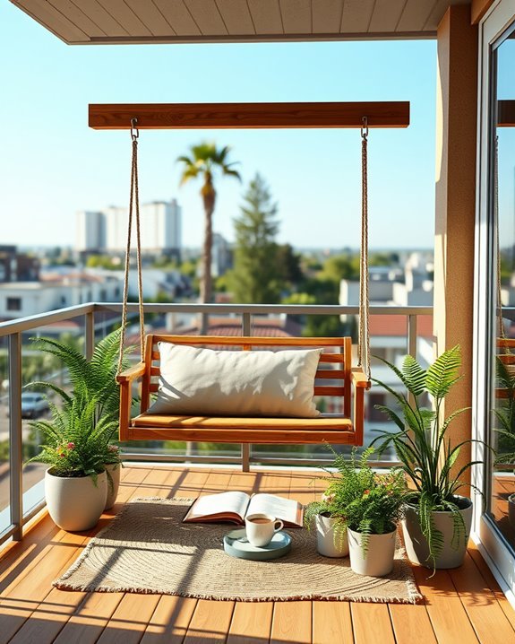stylish outdoor relaxation swing