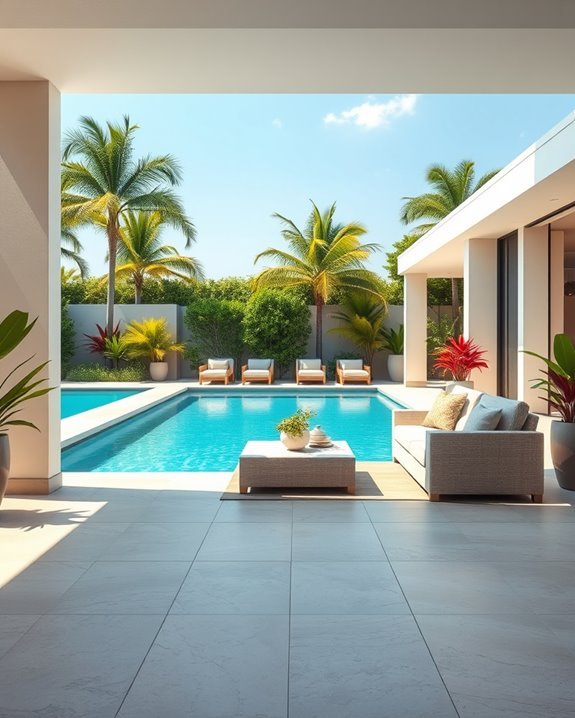 stylish poolside cabana retreat
