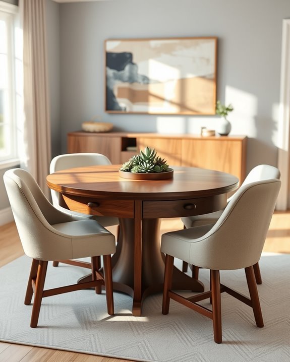 stylish round tables storage