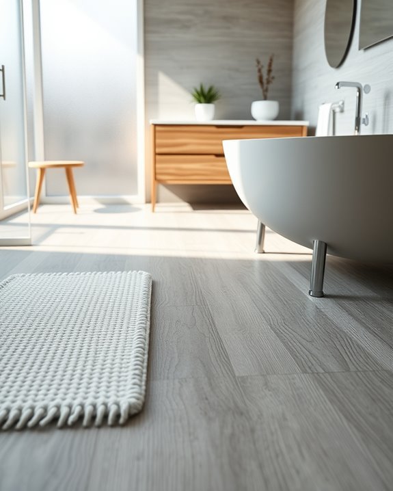 stylish safe bathroom flooring