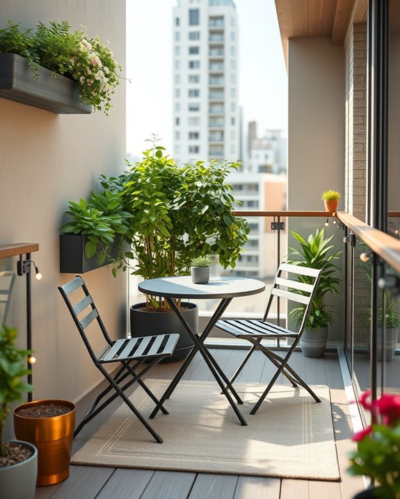 stylish small balcony retreat