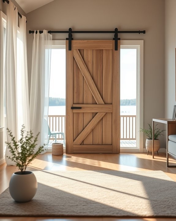 stylish space saving barn doors
