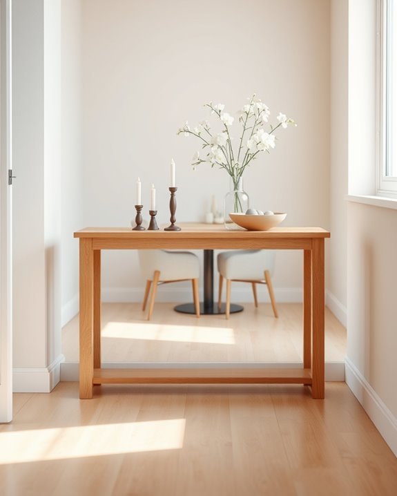 stylish space saving console table
