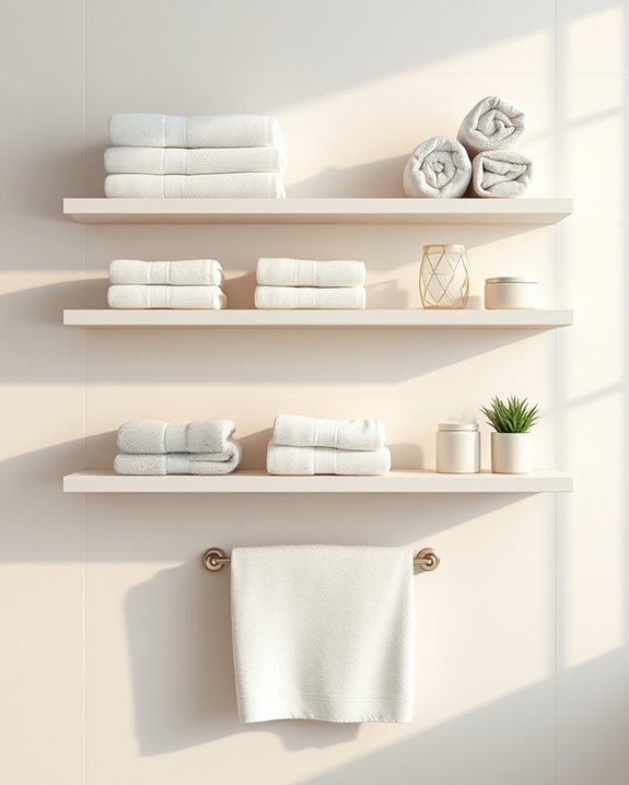 stylish space saving towel storage