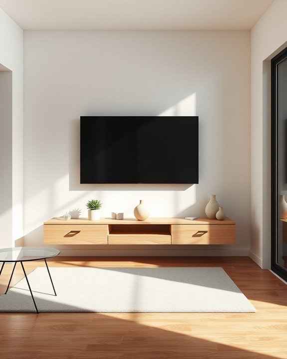 stylish space saving tv stand