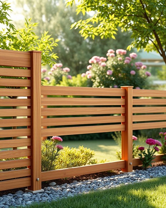 stylish sustainable wooden fences