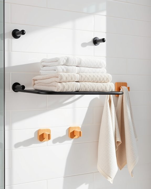 stylish vertical bathroom storage