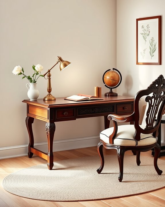 stylish vintage office setup