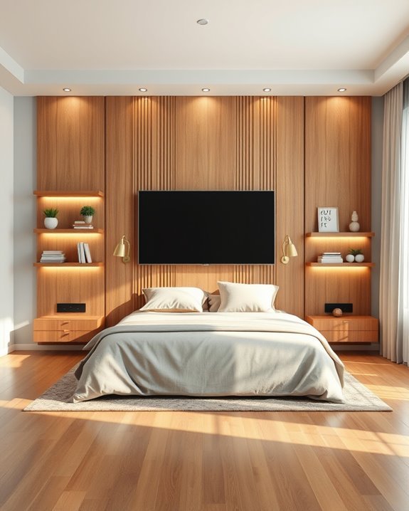 stylish wall mounted tv design