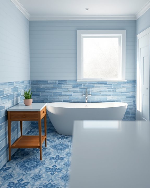 subtle blue shiplap elegance