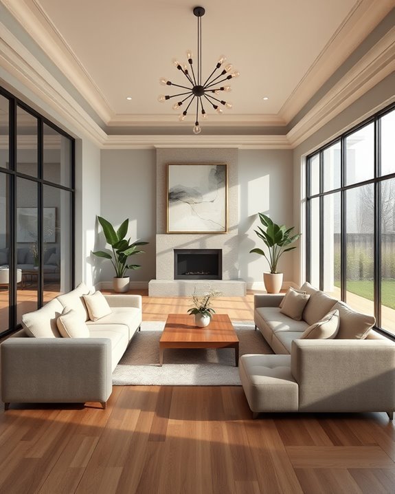 sunken seating ambient lighting